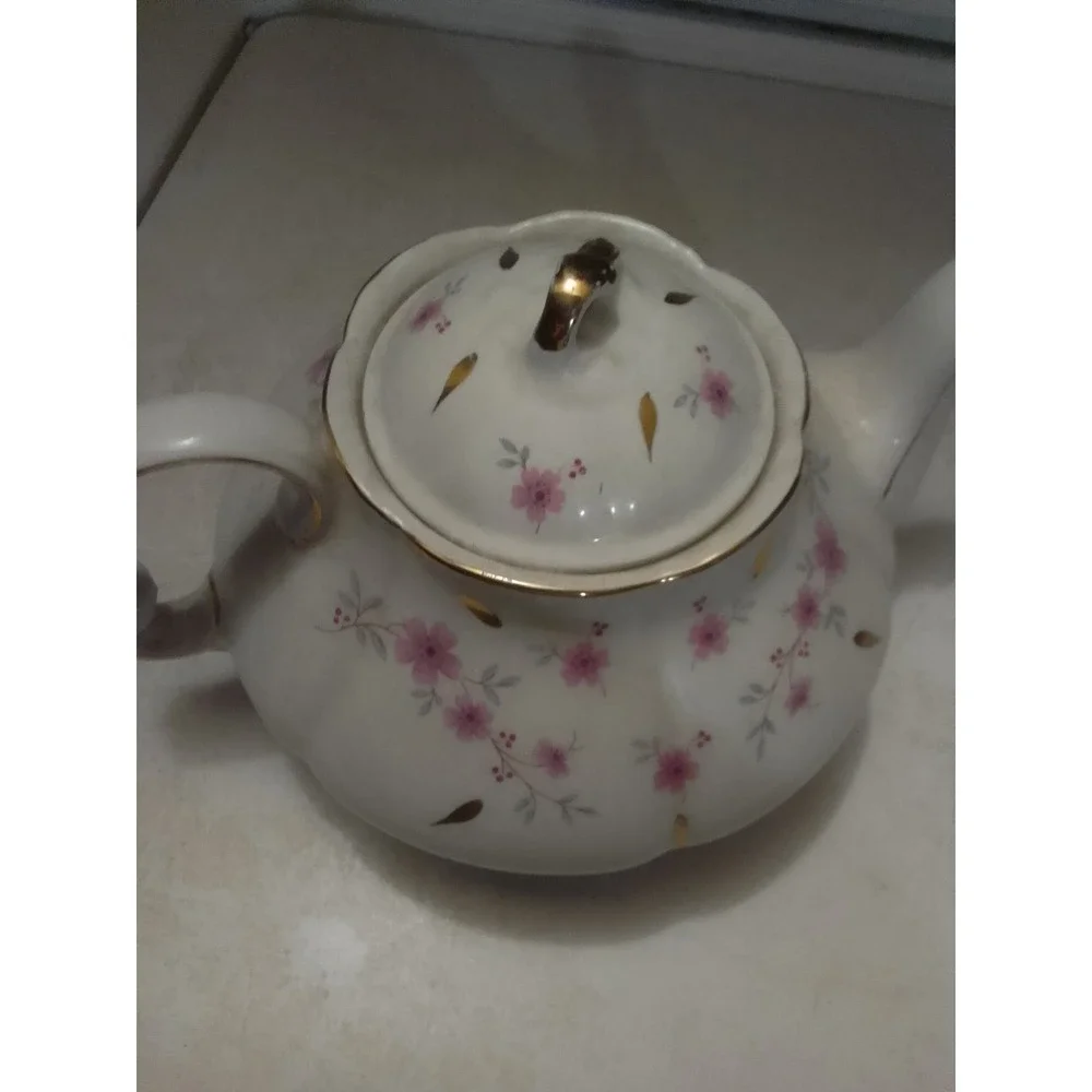 Vintage Mid Century Ellgreavia‎ 681 England Pink Flower T Pot